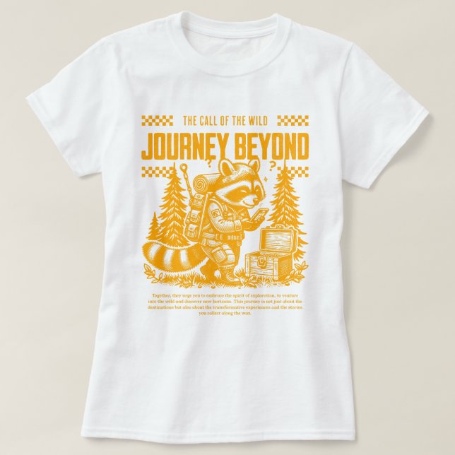 Camiseta O chamado da viagem selvagem além (Frente do Design)