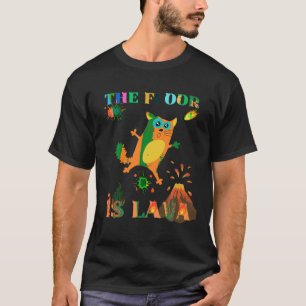 Camiseta O Chão É O Gato De Lava-Lava Enterrado Enfrentado