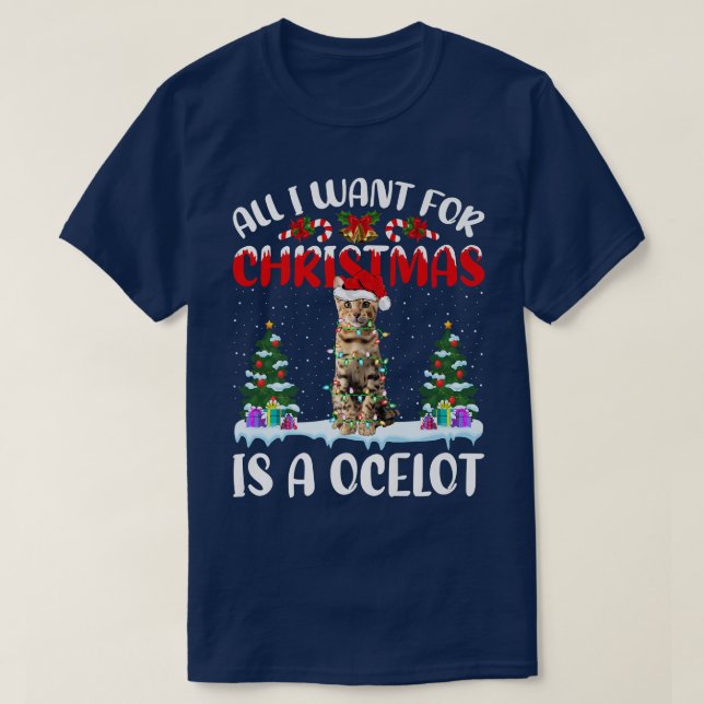 Camiseta O Chapéu De Noel Engraçado Que Tudo O Que Quero Pa (Frente do Design)