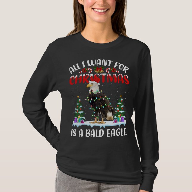 Camiseta O Chapéu De Noel Engraçado Que Tudo O Que Quero Pa (Frente)