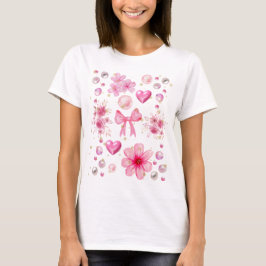 Camiseta O charme do rosa