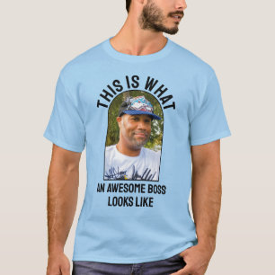 Camiseta O CHEFE DO humor PARECE-SE COM A Apreciação Fotogr