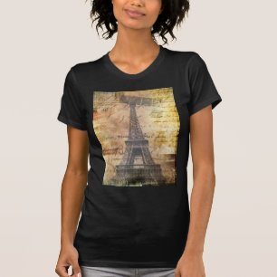 Camiseta o chique Scripts a torre Eiffel de Paris do