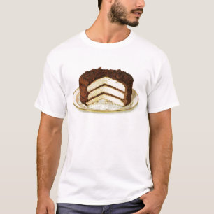 Camiseta O chocolate do vintage congelou homens do bolo de