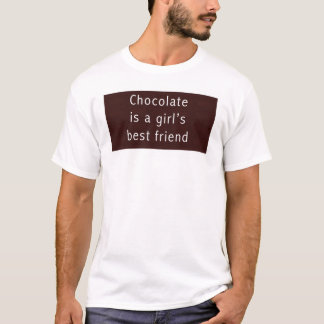 Camiseta O chocolate é o melhor amigo de uma menina