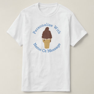 Camiseta O chocolate PERSONALIZADO mergulhou o cone do