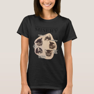 Camiseta O ciclo interminável de miséria  gato preguiçoso