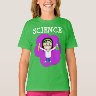 Camiseta O cientista fêmea em meninas multa o t-shirt do