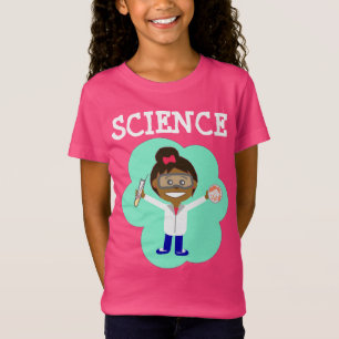 Camiseta O cientista fêmea em meninas multa o t-shirt do