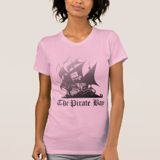 Camiseta O cinza da baía do pirata ao preto