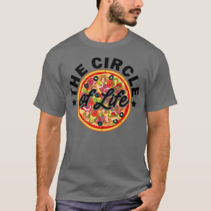Camiseta O Círculo Da Vida Pizza Lover Comendo Pizza Italia