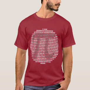 Camiseta O círculo PI numera o T