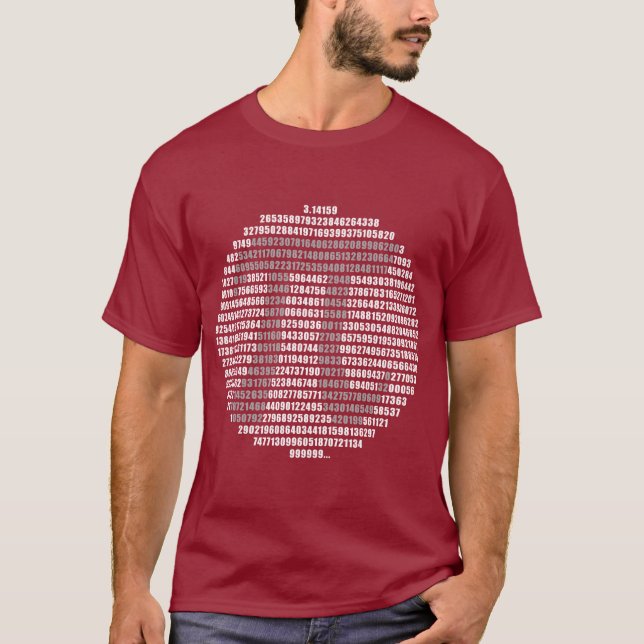 Camiseta O círculo PI numera o T (Frente)