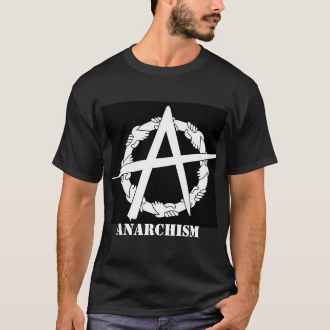 Camiseta o círculo-um do anarquismo entrega o t-shirt (Frente)
