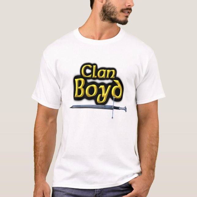 Camiseta O clã Boyd inspirou Scottish (Frente)