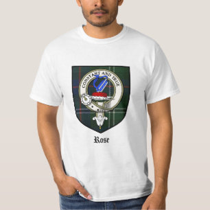 Camiseta O clã cor-de-rosa Crest o Tartan do crachá