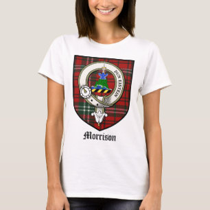 Camiseta O clã de Morrison Crest o Tartan do crachá