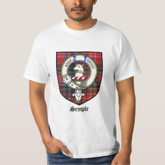 Camiseta O clã de Semple Crest o Tartan do crachá