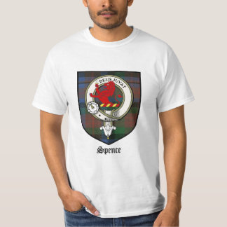 Camiseta O clã de Spence Crest o Tartan do crachá