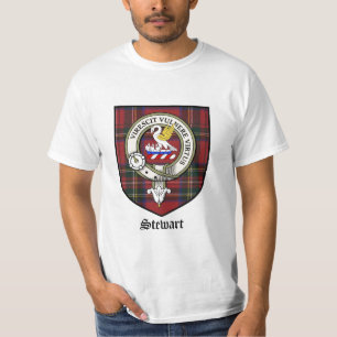 Camiseta O clã de Stewart Crest o Tartan do crachá