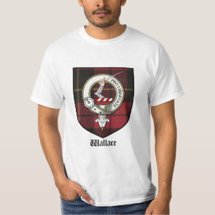 Camiseta O clã de Wallace Crest o Tshirt/o crachá/Tartan 