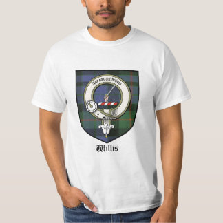 Camiseta O clã de Willis Crest o Tartan do crachá