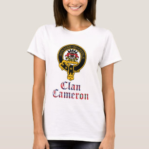 Camiseta O clã escocês do Tartan da crista de Cameron
