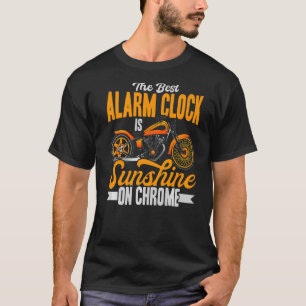 Camiseta O Clássico Motociclista Sunshine Em Chrome Premiu
