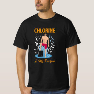 Camiseta O Cloro É O Meu Parcialmente - Design Nadador