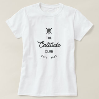 Camiseta O Clube Catitude Elegante Amante de Gatos