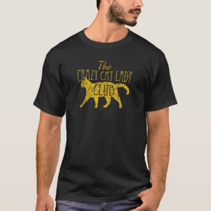Camiseta O Clube da Senhora Louca dos Gatos Envelhecido 1