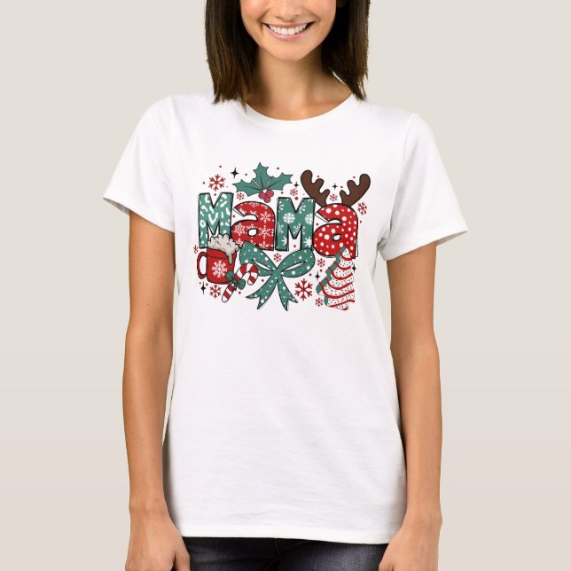 Camiseta O clube de Natal da Mama Claus na minha era sagrad (Frente)