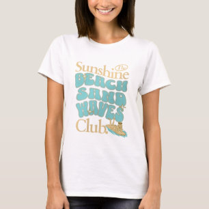 Camiseta O Clube do Sol, Praia, Areia e Ondas de Verão