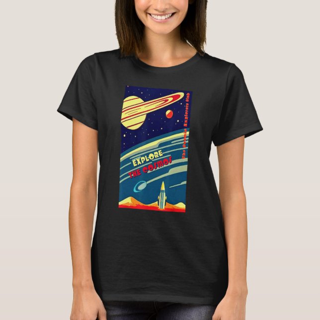 Camiseta O Clube dos Exploradores Cósmicos Explora O Cosmos (Frente)