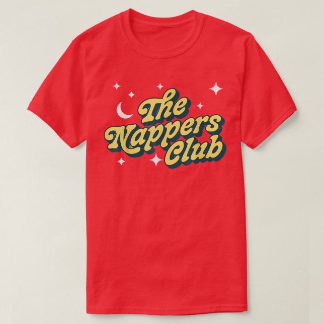 Camiseta O Clube dos Nappers Engraçado Dormir Dia de os pai (Frente do Design)