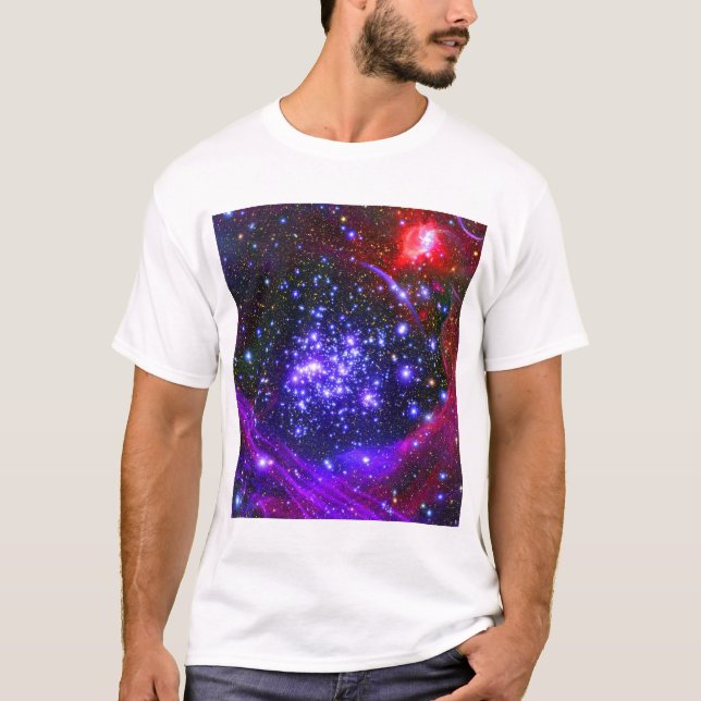 Camiseta O cluster de estrelas Arches é dentro no hub (Frente)