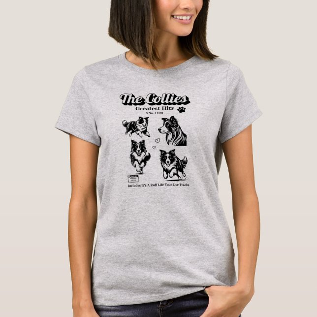 Camiseta O cobrir Collies amante de cachorros (Frente)