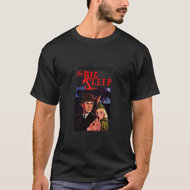 Camiseta O Cobrir do Livro Raymond Chandler do Big Sleep (Frente)