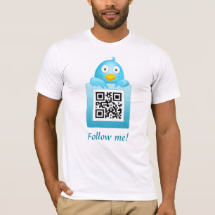 Camiseta O código de QR segue-me modelo do t-shirt