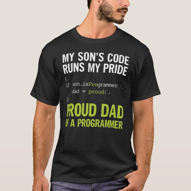 Camiseta O Código do Meu Filho Roda Meu Orgulho (Frente)