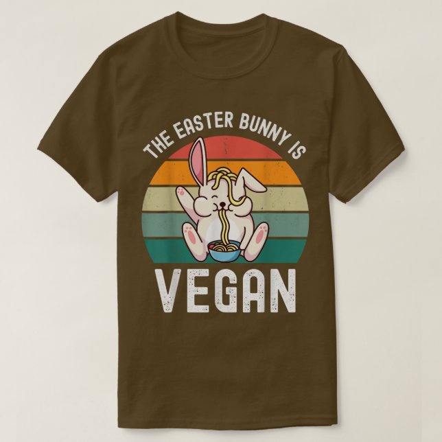 Camiseta O Coelhinho da Páscoa é Teto de Páscoa Vegan para  (Frente do Design)