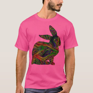 Camiseta O Coelho Amplia Artistas Vibrantes Ilustração de S