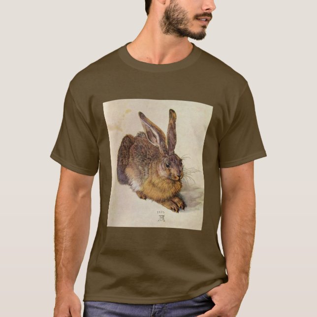 Camiseta O COELHO (Jovens lebres) de Albrecht Durer (Frente)