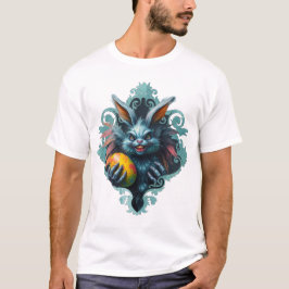 Camiseta O coelho Páscoa assustador