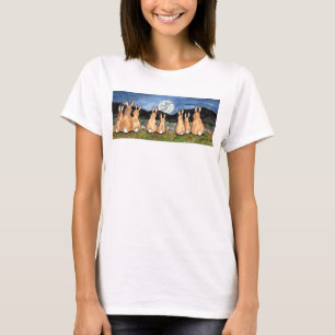 Camiseta "O coelho t-shirt da família do coelho na lua"