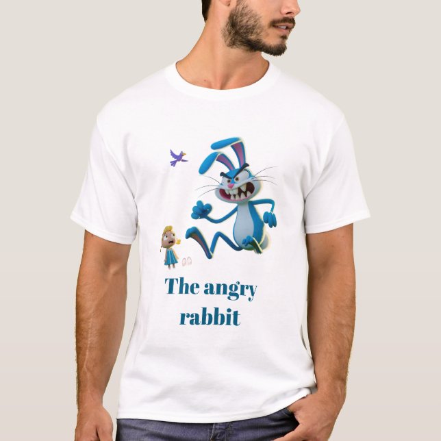 Camiseta O coelho zangado  (Frente)