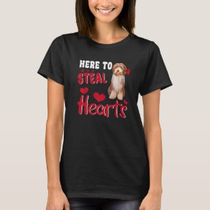 Camiseta O Collie Aqui Roubou Corações Engraçados Para Roub