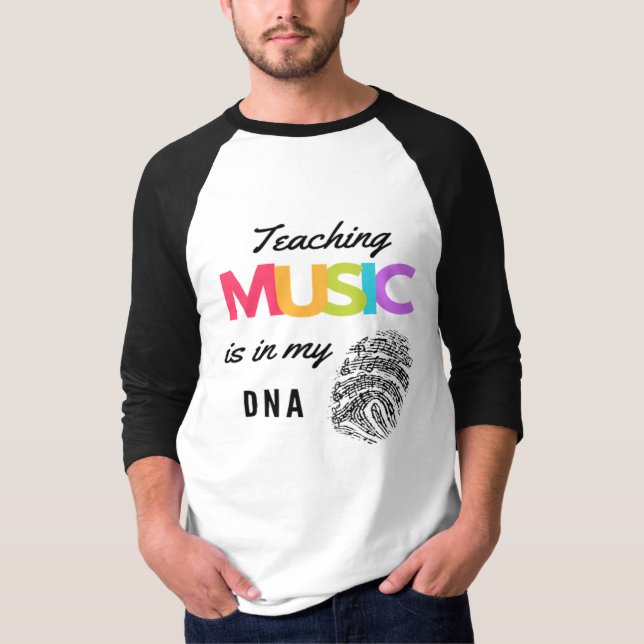 Camiseta O Colorir Música Ensina Em Meu Professor De Música (Frente)