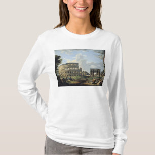 Camiseta O Colosseum e o arco de Constantim