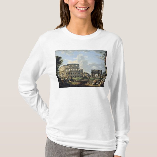 Camiseta O Colosseum e o arco de Constantim (Frente)